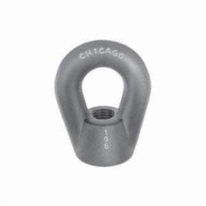 Chicago Hardware 17295 0 107 Drilled and Tapped Heavy Duty Eye Nut, 1-1/2-6, Drop Forged Steel, 17.8 ton Working