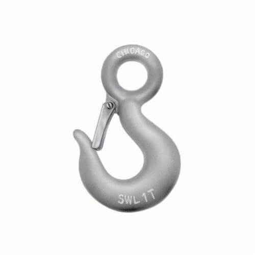 Chicago Hardware 22675 2 Safety Hook, 3 ton Load, Eyelet Attachment, Drop Forged Steel