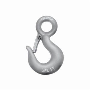 Chicago Hardware 22675 2 Safety Hook, 3 ton Load, Eyelet Attachment, Drop Forged Steel