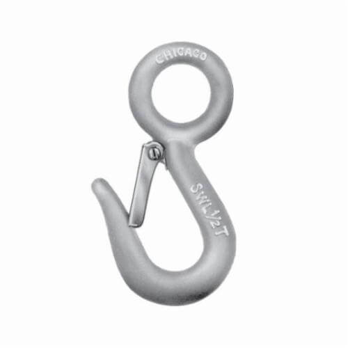 Chicago Hardware 22955 5 Safety Snap Hook, 750 lb Load, Eyelet Attachment, Drop Forged Steel