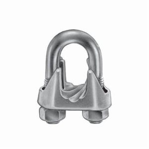 Chicago Hardware 23180 0 Wire Rope Clip, 3/8 in, Malleable Iron, 2 Clips, 6-1/2 in Rope Turn Back