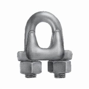 Chicago Hardware 23490 0 Wire Rope Clip, 1/2 in, Drop Forged Steel, 3 Clips, 11-1/2 in Rope Turn Back