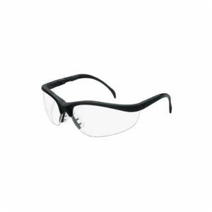 MCR Safety KD110AF Klondike® Plus Safety Glass, Duramass® Anti-Fog, Clear Lens, Half Framed Frame, Black, Nylon Frame, Polycarbonate Lens