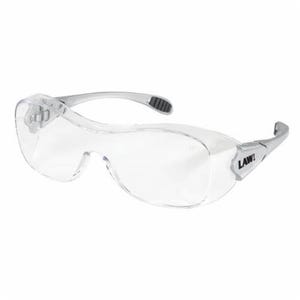 MCR Safety OG110AF Law® Over-The-Glass Single Lens Safety Glass, Duramass® Anti-Fog, Clear Lens, Wrap Around Polycarbonate Frame