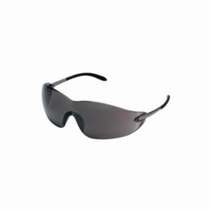 MCR Safety S2112 Blackjack® Plus Safety Glass, Duramass® Hard Coat, Polycarbonate Gray Lens, Polished Chrome Metal Frameless Frame