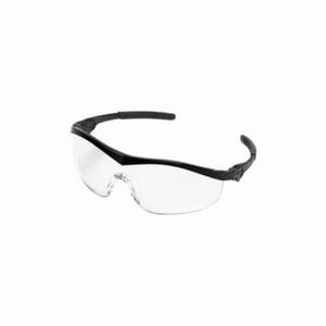 MCR Safety ST110 Storm® Plus Single Lens Safety Glass, Duramass® Hard Coat, Clear Lens, Half Framed Frame, Black