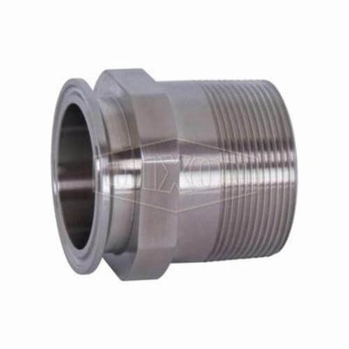 Dixon® Clamp Adapter, Series: 21MP, Fitting/Connector Type: Adapter, 3 x 2 in Nominal Size, Tube x MNPT, 304 Stainless Steel, 3 in, Domestic