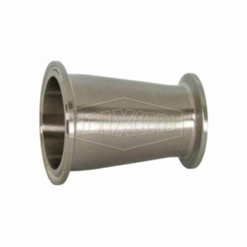 Dixon® Concentric Clamp Reducer, Series: B3114MP, Fitting/Connector Type: Reducer, 1-1/2 x 3/4 in Nominal Size, 316L Stainless Steel, 4 in L, Domestic