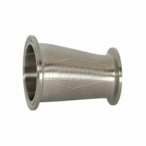 Dixon® Eccentric Clamp Reducer, Series: B3214MP, Fitting/Connector Type: Reducer, 2 x 1-1/2 in Nominal Size, 304 Stainless Steel, 3 in L, Domestic