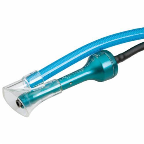 Dynabrade® 51632 Central Vacuum Straight Line Air Pencil Grinder with Teal Tool Cap, 1/8 in Collet, 0.1 hp, 8 scfm Air Flow, 90 psi