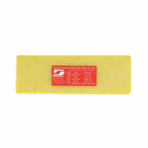 Dynabrade® Dynaline® 57456 Medium Density Non-Vacuum Backing Pad with (2) Screws, 8 in L x 2-3/4 in W, Hook Attachment