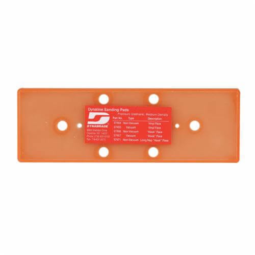 Dynabrade® Dynaline® 57457 Medium Density Vacuum Backing Pad with (2) Screws, 8 in L x 2-3/4 in W, Hook Attachment