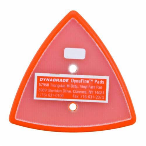 Dynabrade® 57950 Non-Vacuum Triangular Disc Backing Pad, 3-1/8 in L x 2-7/8 in W, PSA Attachment
