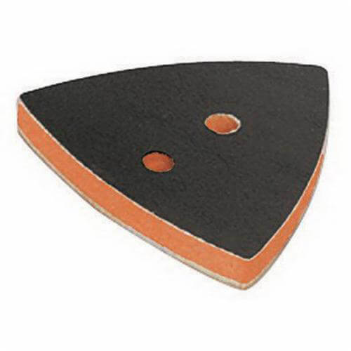 Dynabrade® 57951 Non-Vacuum Triangular Medium Density Disc Backing Pad, 3-1/8 in L x 2-7/8 in W, Hook Attachment