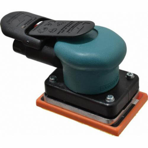 Dynabrade® Dynabug® II 58500 Non-Vacuum Random Orbital Sander, 3 x 4-1/4 in Rectangle Pad, 13 scfm Air Flow, 90 psi