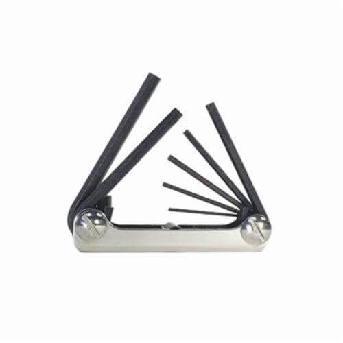 Eklind® 21172 Classic Short Key Set, 7 pc, 2 to 8 mm Hex, Torx® Drive, Fold-Up Handle Handle, ANSI B18.3, Black Oxide