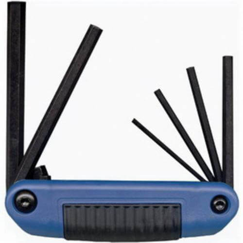 Eklind® 25161 Ergo-Fold™ Long Key Set, 6 pc, 3 to 10 mm Hex, Torx® Drive, Ergonomic Grip/Fold-Up Handle, ANSI B18.3, Black Oxide