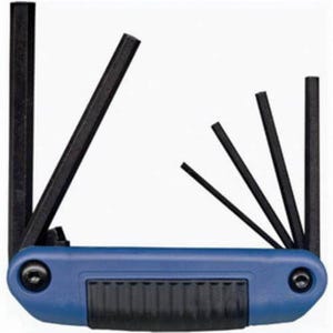 Eklind® 25161 Ergo-Fold™ Long Key Set, 6 pc, 3 to 10 mm Hex, Torx® Drive, Ergonomic Grip/Fold-Up Handle, ANSI B18.3, Black Oxide