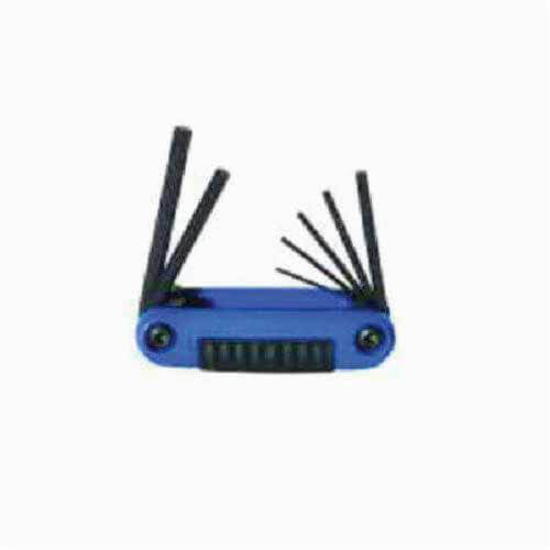 Eklind® 25171 Ergo-Fold™ Short Key Set, 7 pc, 1.5 to 6 mm Hex, Ergonomic Grip/Fold-Up Handle, ANSI B18.3, Alloy Steel, Black Oxide