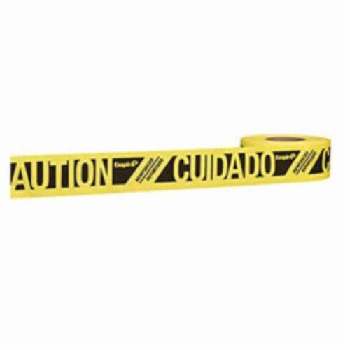 Empire® 76-0600 Reinforced Barricade Tape, Yellow, 500 ft L x 3 in W, CAUTION/CUIDADO Legend, Plastic