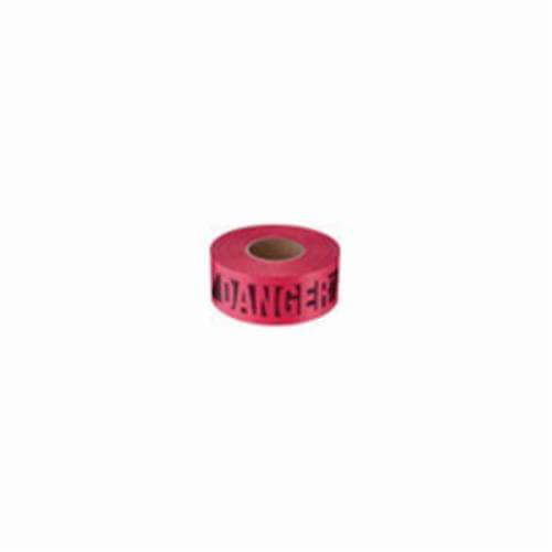 Empire® 76-0604 Reinforced Barricade Tape, Red, 500 ft L x 3 in W, DANGER/PELIGRO Legend, Plastic