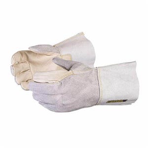 Superior Glove® 375CSiM Endura® General Purpose Gloves, Leather, M, Gunn Cut/Full Finger Style, Cowhide Palm, Gauntlet Cuff