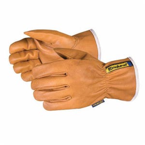 Superior Glove® 378GOBL Endura® General Purpose Gloves, Driver, L, Oilbloc™ Goat Grain Leather Palm/Elastic Back, Slip-On Cuff