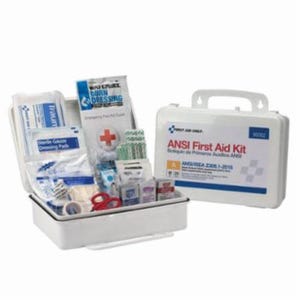 First Aid Only® 90562C Type III Bulk Class A Portable First Aid Kit, Wall Mount, 89 Components, Weatherproof Plastic Case