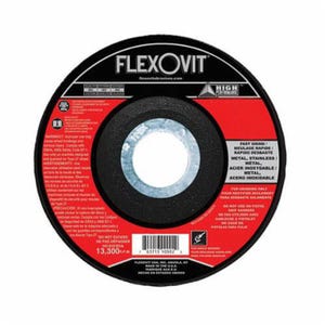 FlexOvit® HP™ A5356H Fast Grind Depressed Center Wheel, 7 in dia x 1/4 in Thick, A30S Grit, Aluminum Oxide Abrasive