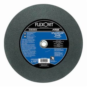 FlexOvit® High Performance™ F3966 Multi-Purpose Cut-Off Wheel, 10 in dia x 1/8 in Thick, 1 in Center Hole, 30 Grit, Aluminum Oxide Abrasive