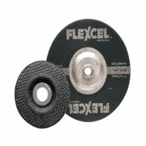 FlexOvit® Flexcel™ S7900H Semi-Flexible Depressed Center Wheel, 7 in dia x 1/8 in Thick, A60 Grit, Aluminum Oxide Abrasive