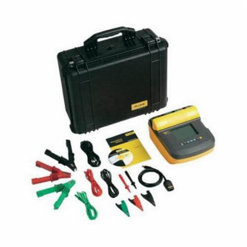 Fluke® FLUKE-1555/KIT Insulation Tester Kit, 250V AC, 500V AC, 1000V AC, 2500V AC, 5000V AC, 10000V AC, 2 mA, 50/60 Hz