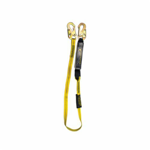 Guardian® 01214 External Shock Lanyard, 130 to 310 lb Load Capacity, 3 ft L, Nylon/Polyester Line, 1 Legs, Snap Hook Anchorage Connection