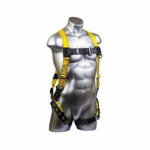 Guardian® 01703 Velocity Harness, S to L, 130 to 420 lb Load, Nylon/Polyester Strap, Pass-Thru Leg Strap Buckle