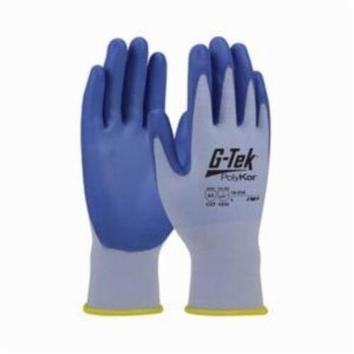 G-Tek® 16-318V Cut-Resistant Glove, PolyKor™, ANSI/ISEA Cut Level: A2, Abrasion/Chemical/Cut/Puncture/Tear/UV/Water Resistant, Blue