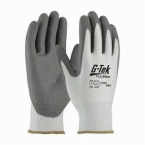 G-Tek® 16-D622 Cut-Resistant Glove, Polyurethane Palm, ANSI/ISEA Cut Level: A2, PolyKor™ Lining, 8-1/2 in Length, Gray/White