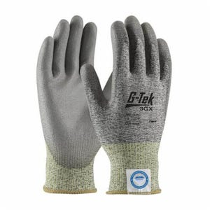 G-Tek® 19-D320 3GX™ Cut-Resistant Glove, Polyurethane Palm, ANSI/ISEA Cut Level: A3, Gray/Pepper/Salt