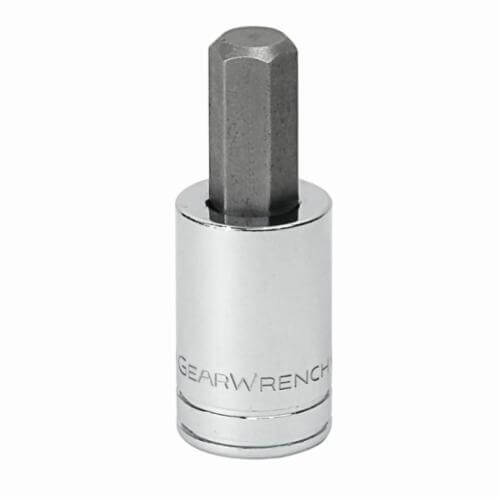 GearWrench® 80417 Socket Driver Bit, Standard Length, Imperial, Hex Drive, 3/8 in Drive, Hex Bit, 3/16 in Bit, 0.984 in Bit Length