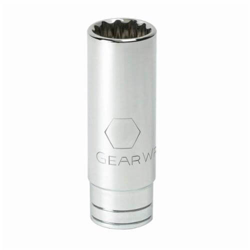 GearWrench® 80595 Socket, Deep Length, Imperial, Square Drive, 3/8 in Drive, 1 in Socket, 2-1/2 in OAL, 0.567 in Opening Depth