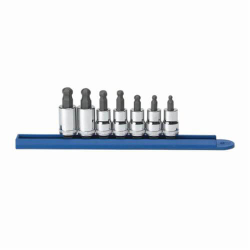 Gearwrench® 80587 Socket Driver Bit Set, Metric, 7 Piece, 3/8 in Drive, Polished Chrome