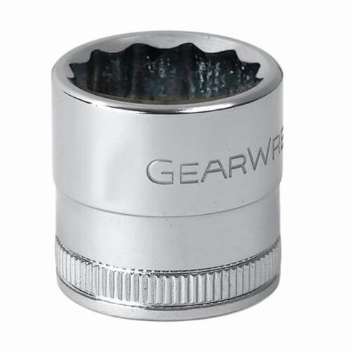GearWrench® 80824 Socket, Deep Length, Metric, Square Drive, 1/2 in Drive, 27 mm Socket, 77 mm OAL, 16.3 mm Opening Depth