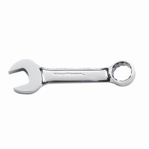 GearWrench® 81626 Combination Wrench, Open End Stubby Length, Imperial, 1/2 in Wrench Opening, 12 Points, 4.268 in OAL, 15° Offset