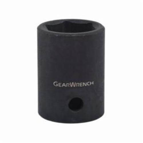 GearWrench® 84513N Socket, Standard Length, Impact Rated, Imperial, Square Drive, 1/2 in Drive, 1-3/16 in Socket, 1.614 in OAL