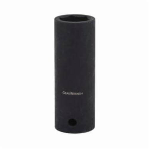 GearWrench® 84582N Socket, Deep Length, Impact Rated, Metric, 1/2 in Drive, 24 mm Socket, 78 mm OAL, 0.945 in Opening Depth