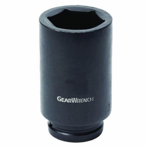 GearWrench® 84877 Socket, Deep Length, Impact Rated, Imperial, Square Drive, 3/4 in Drive, 1-5/8 in Socket, 3.543 in OAL