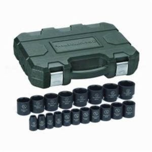 GearWrench® 84932N Impact Socket Set, ASME B107.2, 6 Points, 1/2 in Drive, 19 pc, Included Socket Size: 3/8 to 1-1/2 in