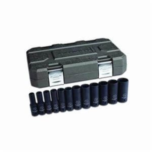 GearWrench® 84942N Get It Done™ Impact Socket Set, Imperial, 12 pc, 6 Points, Included Socket Size: 3/8 to 1-1/16 in, 1/2 in Drive