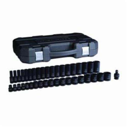 GearWrench® 84947N Get It Done™ Impact Socket Set, Imperial, 39 pc, 6 Points, Included Socket Size: 3/8 to 1-1/2 in, 1/2 in Drive