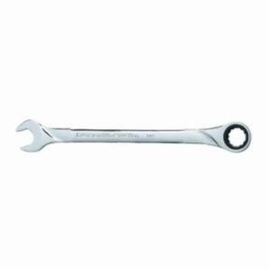 GearWrench® 85007 Combination Wrench, Open End, Metric, Standard Ratcheting Wrench, 12 Points, 0/15° Offset