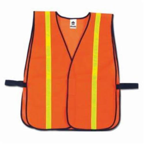 Ergodyne® GloWear® 20070 8040HL Non-Certified Vest, Universal, Orange, Polyester Mesh, Hook and Loop Closure